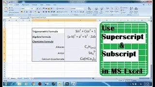 How to use superscript in Excel | superscript & subscript formatting