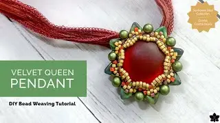 How to: ♦️ Velvet Queen DIY Beaded Pendant Tutorial