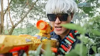 Banana Nerf War : Captain SEAL X Warriors Nerf Guns | Fight Criminal Group PIG Mask Stealth Spy