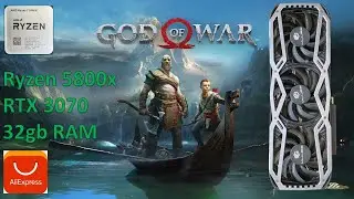 RTX 3070 MLLSE, ALIEXPRESS Triple FAN - Gameplay, God of War
