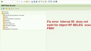 Fix error  Interval 50  does not exist for object RF BELEG    xxxx   FBN1