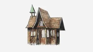 House Drawing  - Ev Çizimi - Pen and Ink