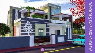 SKETCHUP IT | House Exterior Design| V-Ray 6 Sketchup 2022 | Sketchup Tutorial | vray Tutorial