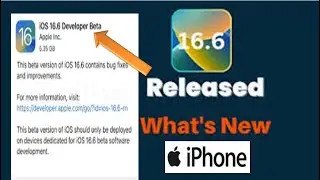 iOS 16.6 Beta 1 || iOS 16.6 Beta 1 Features || How To Download iOS 16.6 Beta 1 || iOS 16.6 Beta