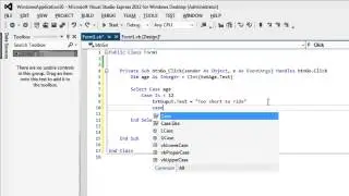 Select Case - VB.Net - Visual Basic Tutorial