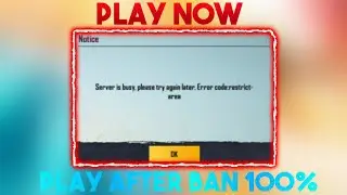 Server is busy , please try again later . Error Code:restrict-area | How To Play Pubg After 30 Oct
