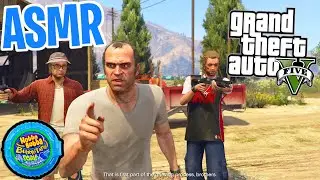ASMR Gaming 😴 GTA 5 Story Mode Part 11! Relaxing Gum Chewing 🎮🎧 Controller Sounds + Whispering 💤