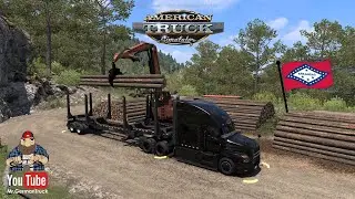 American Truck Simulator - Arkansas DLC neue Be - & Entladekonzept Baumstämme *First Look*