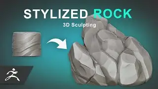 Stylized Rock Curves Brush for Zbrush
