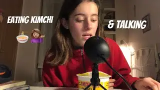 ASMR EATING KIMCHI and talking with u 🍜💁🏽‍♀️😆( Merry christmas🎄❤️)