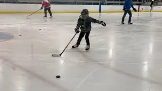 6 year old playing ice hockey 🏒  |  May 2021