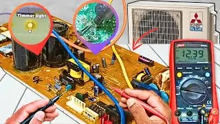 Fix Mitsubishi AC 6 Timer Blinks with This Circuit Board Trick