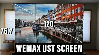 WEMAX 120 inch Electric Motorized Floor Rising Projection Screen, 4K 16:9 Active 3D Ready, ALR