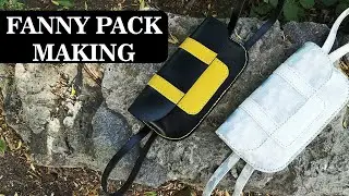 Leather fanny pack making with pdf patterns