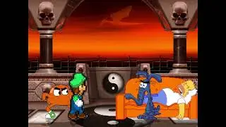 Mugen Request: Super Better Luigi & Darwin vs Aardvark & Homer X