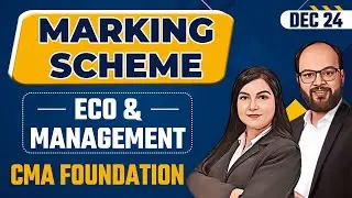 Marking Scheme CMA Foundation Eco & Management | CMA Foundation Dec 24 | Eco & Management Strategy