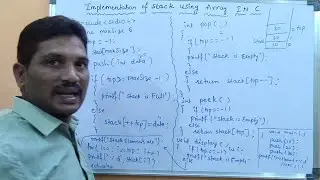 Implementation of Stack Using an Array in C Programming