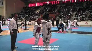 42kg Gizem Oner vs istanbul G.O.P. Bld (Turkish Junior Taekwondo Championships 2012)