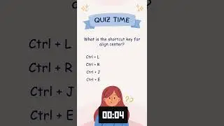 What is the shortcut key for align center? #shortcutkeys #shortvideo