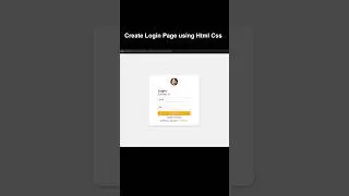 how to create login page using html css 