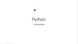 Python Series 1 Fundamentals