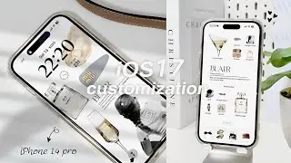 iOS 17 AESTHETIC CUSTOMIZATION! 🥂☁️ | custom iphone theme, widgets, icons tutorial ✨