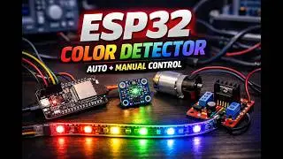 ESP32 Color Sensor + NeoPixel + Motor Control (Auto/Manual Web Mode)