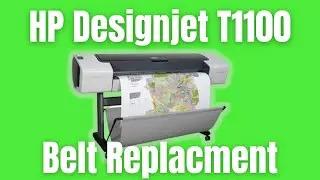 HP Designjet T1100 Belt Replacement - Time Lapse