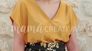 Como hacer una blusa con escote en V y espalda cruzada en pico.