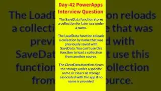 SaveData() ClearData() and LoadData()  in powerapps | #powerapps #powerplatform