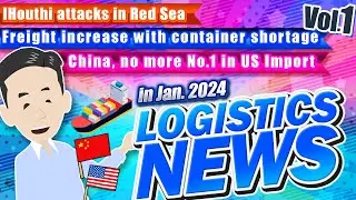 Logistics News in January, 2024 Vol.1  Focus on the Attacks in the Red Sea, by the Houthis in Yemen