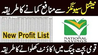National Savings Bank Profit Rates 2023 | National Savings me Invest Kesy Kry | Profit Rates
