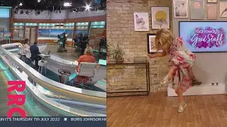 Kate Garraway @shoes off under desk