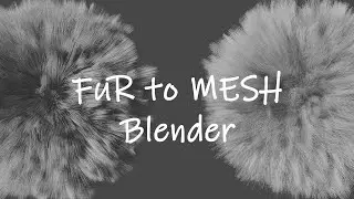 Convert fur to mesh in Blender