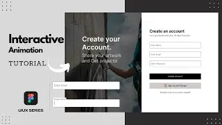 Create Input Field Interaction using Interactive Components in Figma | Webpage | Landing Page