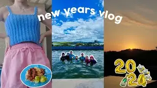 new years vlog 🎆 | nye at home, fun at the pool, lots of food, and family time