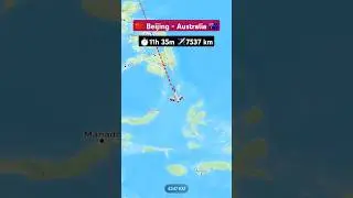 Beijing to Australia flight ✈️ route explore live #flight #route #explore #aviation #excelbytesized