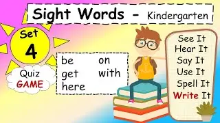 Sight Words - Kindergarten - Set 4 (Includes How to Write)