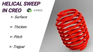 Helical Sweep in Creo || cluster mix