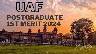 UAF Postgraduate 1st merit list 2024 || How to check name and download the vocher.