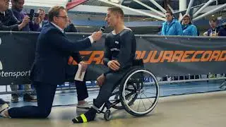 Jetze Plat verpulvert Werelduurrecord handbiken!