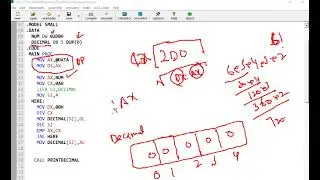 8086 PROGRAM TO CONVERT HEXADECIMAL TO DECIMAL  : PART TWO
