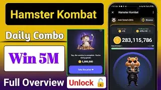 Hamster Kombat Daily combo|| Hamster Kombat How to Unlock Level|| Hamster Kombat 5M Token