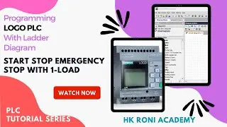 5.  Start Stop Emergency Stop with 1-Load  Logo PLC Programming