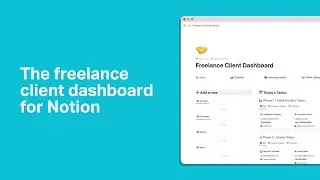 Freelance Client Dashboard Notion Template [Walkthrough]