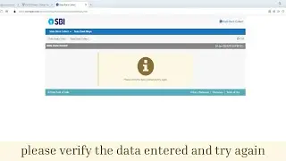 please verify the data entered and try again sssb fees issues 