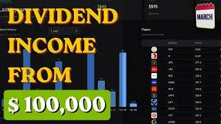 How much my Dividend portfolio paid me in March | ($100,000 Account)