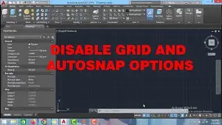 HOW TO DISABLE GRID OPTIONS IN AUTOCAD| AUTOCAD TUTORIALS