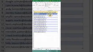 Flash Fill Example: Extract Names from Emails in Excel