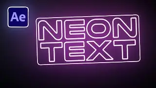 Create NEON TEXT using After Effects